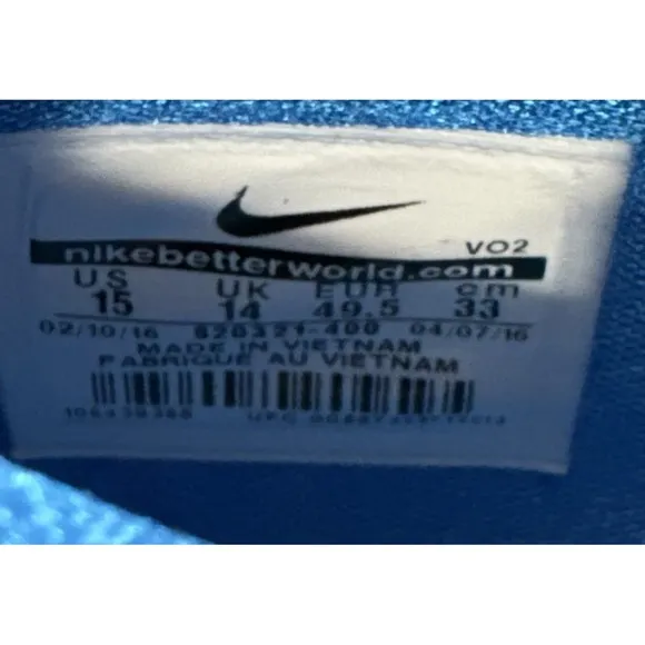 Nike Hyperdunk Blue Size 15