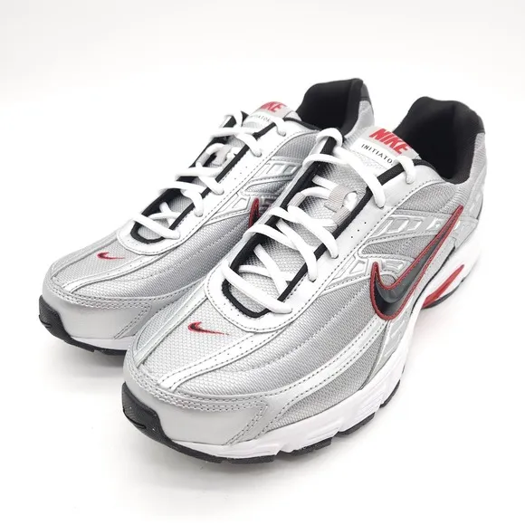 Nike Initiator (Mens 12) Sneakers Lace Up Shoes Running Athletic Silver Metallic