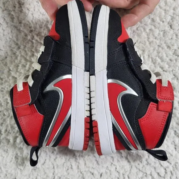 Nike Jordan 1 Mid RM EasyOn PS Bred Kids Youth sneakers  FQ1282-006 size 8C