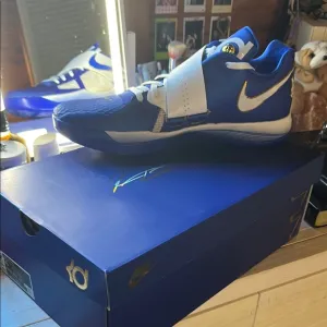 Nike KD IV Blue and White Basketball Shoes