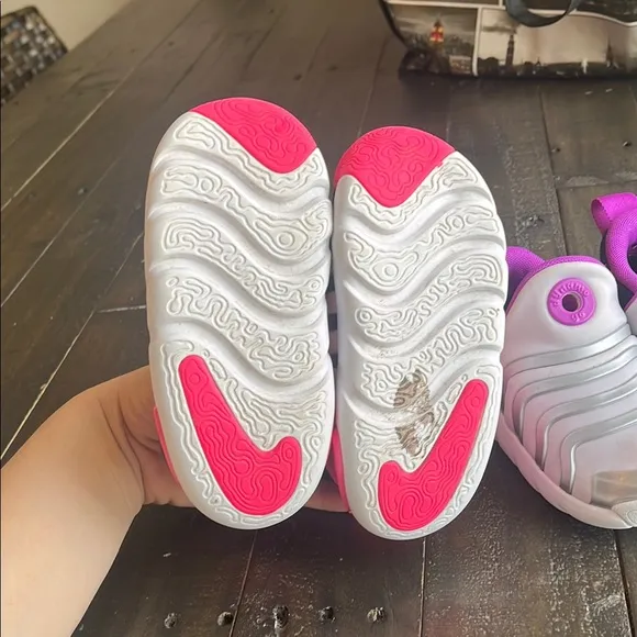 Nike Kids' Pink and Purple Slip-On Shoes