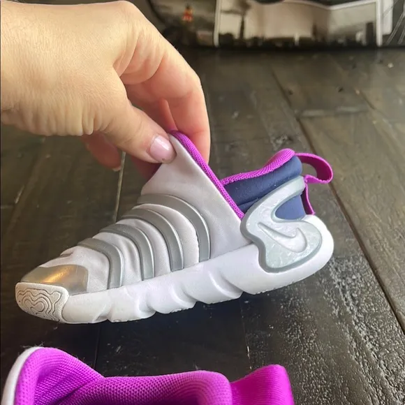 Nike Kids' Pink and Purple Slip-On Shoes