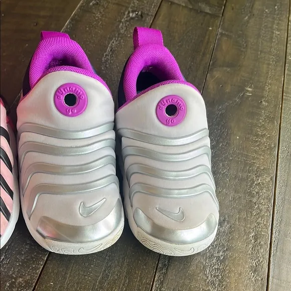 Nike Kids' Pink and Purple Slip-On Shoes