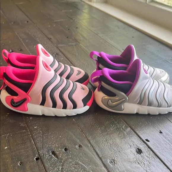 Nike Kids' Pink and Purple Slip-On Shoes