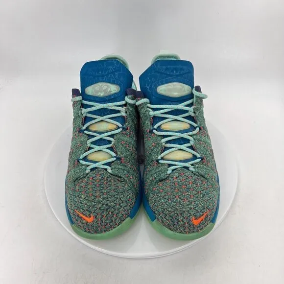 Nike Lebron XVIII 18 Youth Size 7Y CW2760 300 Green Abyss Red Basketball Shoes