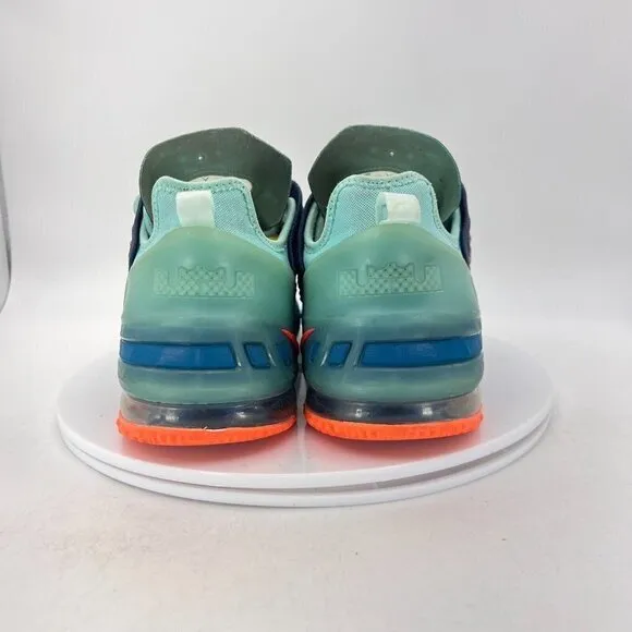 Nike Lebron XVIII 18 Youth Size 7Y CW2760 300 Green Abyss Red Basketball Shoes