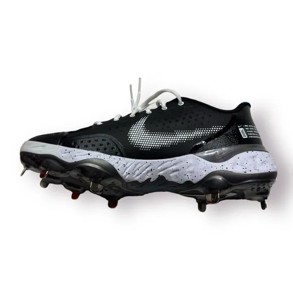 Nike Low Baseball Cleats Size 9 Alpha Huarache Elite 3‎ CK0746-010 Black/White