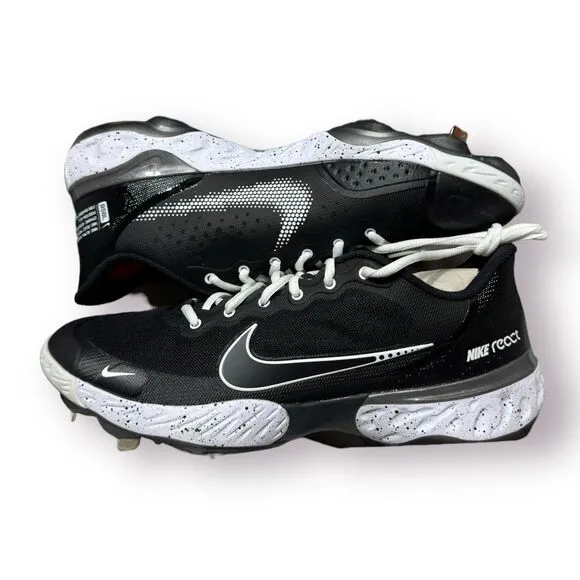 Nike Low Baseball Cleats Size 9 Alpha Huarache Elite 3‎ CK0746-010 Black/White