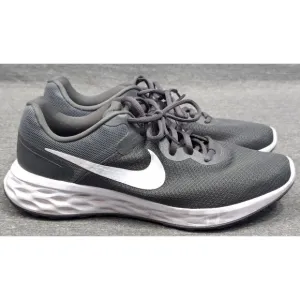 NIKE Mens Running Shoes - Gray, Revolution 6, Lace Up, Size 11