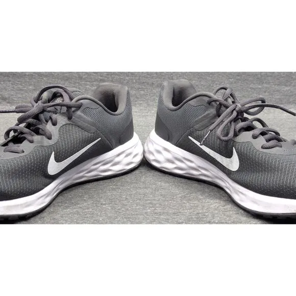 NIKE Mens Running Shoes - Gray, Revolution 6, Lace Up, Size 11