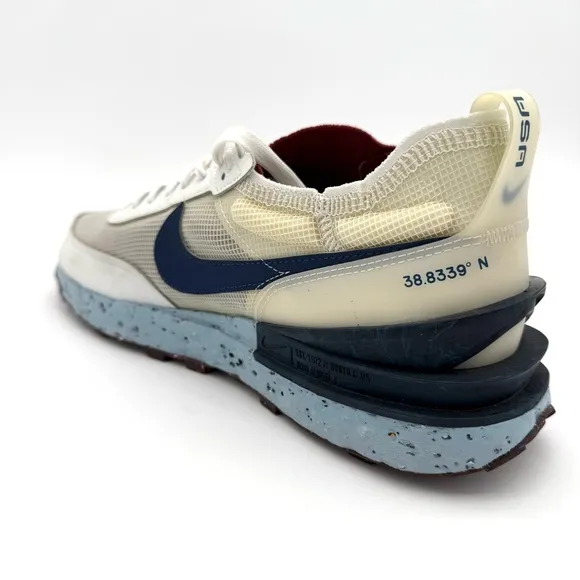 Nike Mens Waffle One Crater Size 11.5 Shoes 'Summit White Blue Void' Running USA