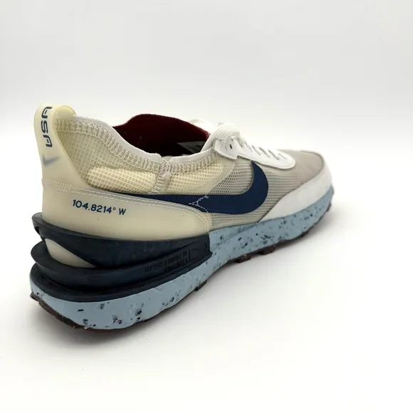 Nike Mens Waffle One Crater Size 11.5 Shoes 'Summit White Blue Void' Running USA