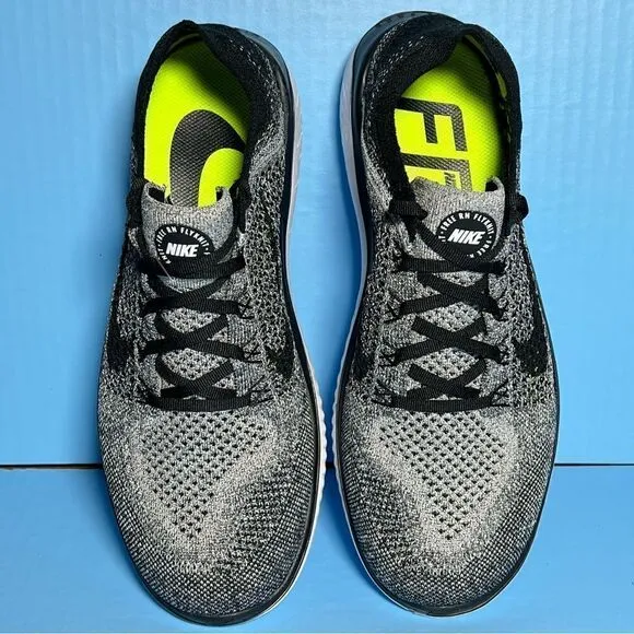 Nike Mens FR Flyknit 2018 Running Shoes in Oreo