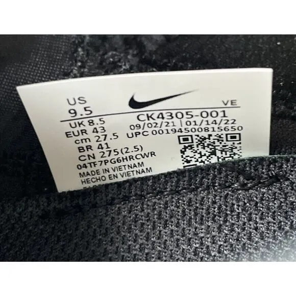Nike Pegasus Trail 2 Black Sulfur Running Hike Shoes CK4305 Mens Size 9.5 NEW