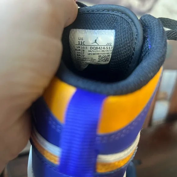 Nike Purple and Gold Sneakers