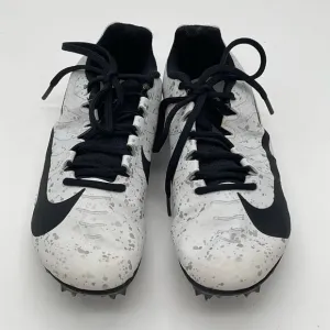 NIKE Racing Shoes Youth Size 4.5 White Silver Black Zoom Rival Pure Platinum