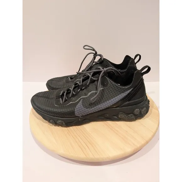 Nike React Element 55 Grid Black Mens Sz 12.5 Running Shoes Sneakers CI3835-002