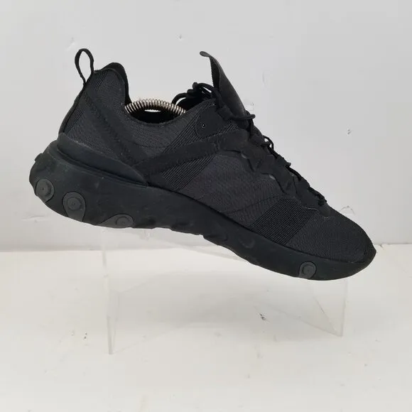 Nike React Element 55 Running Shoes BQ6166-008 Triple Black Men's Size 11.5
