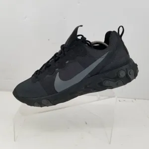 Nike React Element 55 Running Shoes BQ6166-008 Triple Black Men's Size 11.5