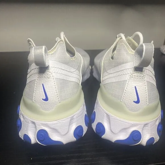 Nike React Element 55 Running Shoes White/ Royal Blue Sneakers SZ 11 BQ6167-100