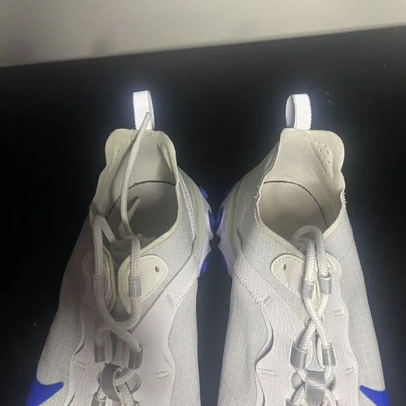 Nike React Element 55 Running Shoes White/ Royal Blue Sneakers SZ 11 BQ6167-100