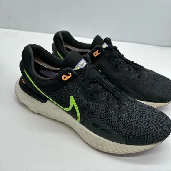 Nike React Miler 3 Mens 13 Running Shoes Sneakers Anthracite DD0490-005