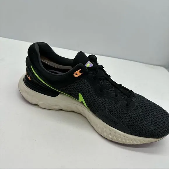 Nike React Miler 3 Mens 13 Running Shoes Sneakers Anthracite DD0490-005