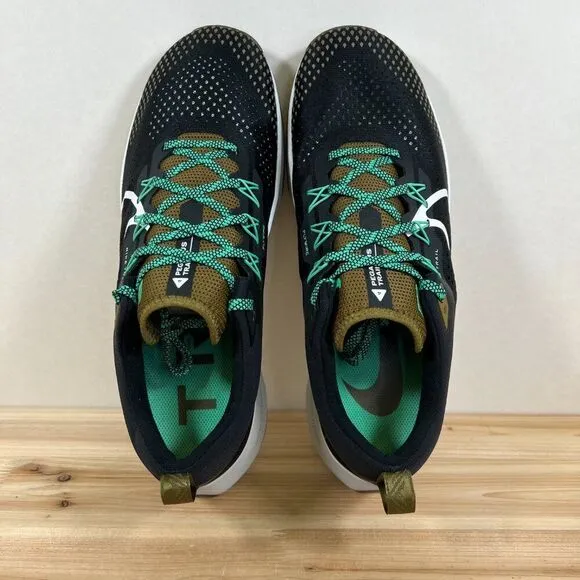 Nike React Pegasus Trail 4 hiking Running shoes mens 12 Black tan green