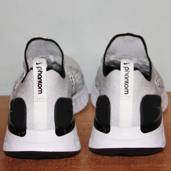 Nike React Phantom Run Flyknit 2 Oreo Shoes Mens 9.5 10.5 White Black