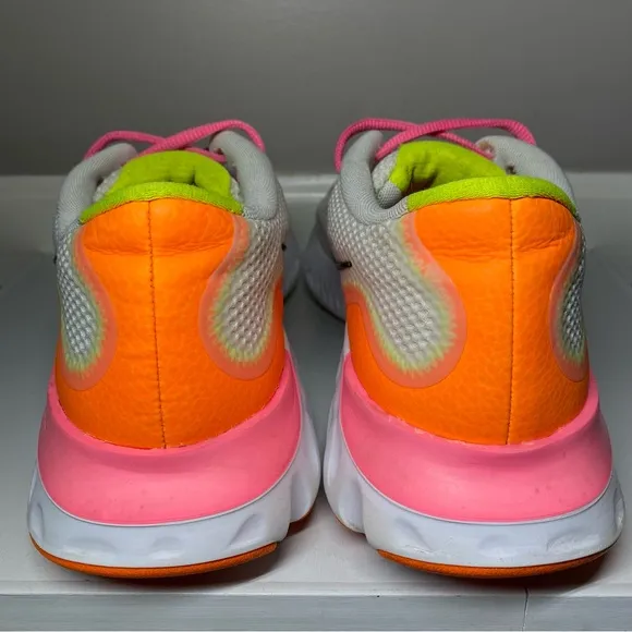 Nike Renew Run Shoes Men’s 11.5 White Pink &amp; Orange Running Sneakers, CK3657-100