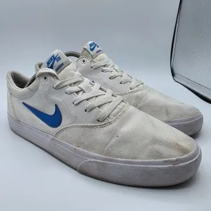 Nike SB Charge Mens Size 11.5 White Signal Blue Sneaker Shoes Casual Athletic
