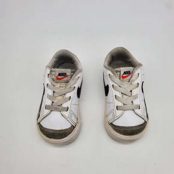 Nike Shoes Toddler 5c Blazer Low 77 Kids White Gray Black Strap DA4076-101