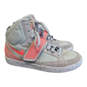 Nike SkyStepper Strap Pure Platinum Atomic Red Basketball Shoes Sneakers Sz 10