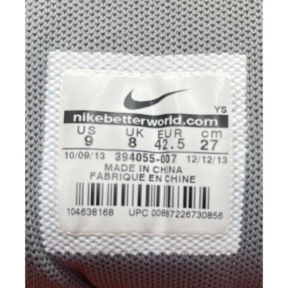 NIKE Sports Initiator Gray Orange Max Comfort Running Shoes Mens 9 Fast Ship