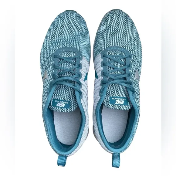 Nike Teal Green DualTone Racer Athletic Running Shoes Sneakers Size 6Y EUC
