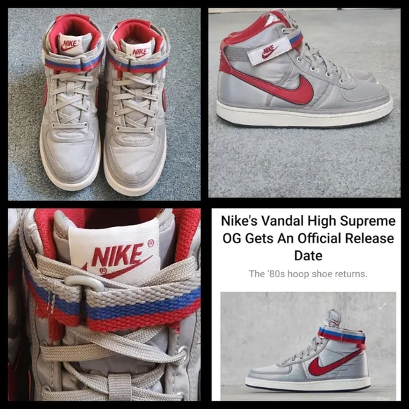 Nike Vandal Supreme 2017 release date 6.5 Youth Colorway silver red blue white