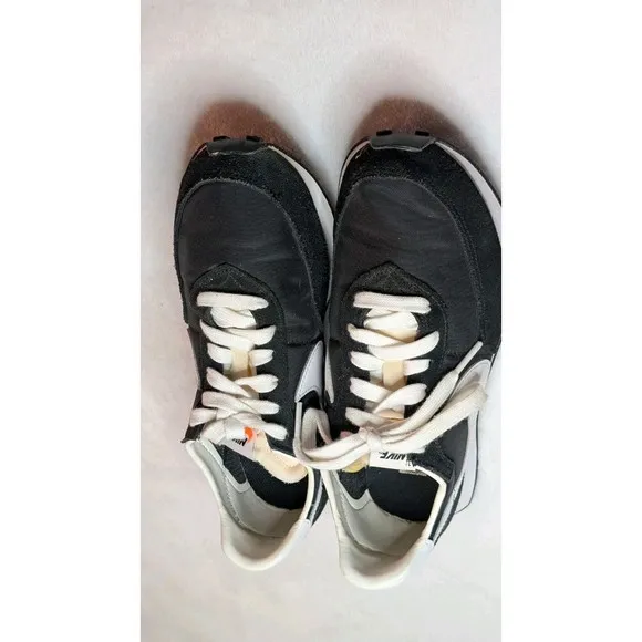 Nike Waffle Trainer 2 YTH Sz. 7 Athletic Shoe BLK/WHT Unisex Sneaker #DC6477-001