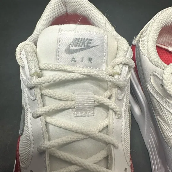 Nike White and Red Sneakers size 6y pre owned Exellent condition.