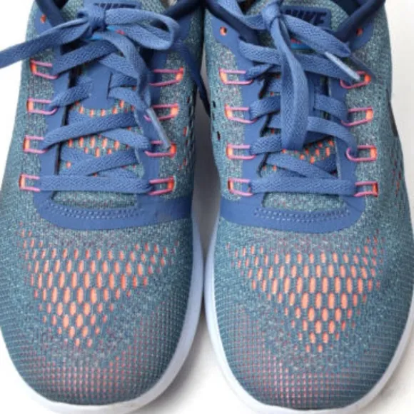 Nike Womens Blue Orange White‎ Lunar Epic Size 8