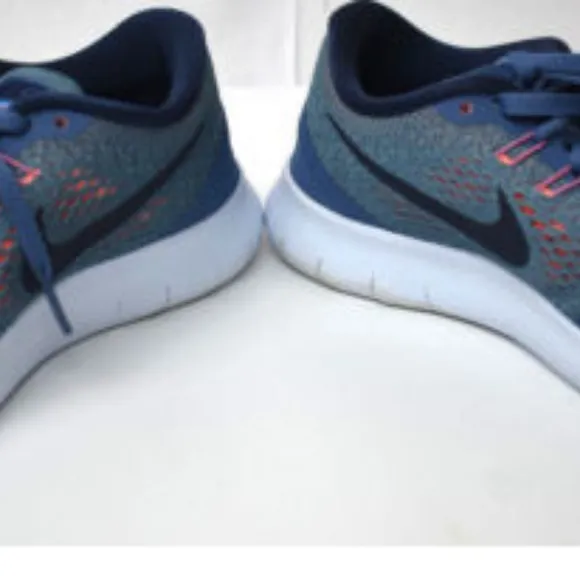 Nike Womens Blue Orange White‎ Lunar Epic Size 8