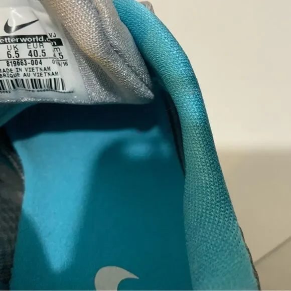 Nike Hyperlive Basketball Shoes 819663-004 Men's Sz 7.5 Wolf Gray/Carolina Blue