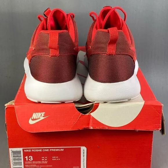 Nike Roshe One Premium 'University Red' sneaker shoes mens size 13