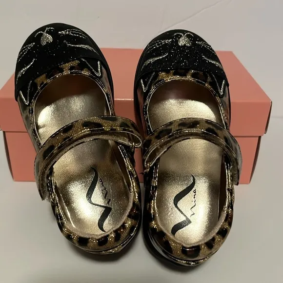 Nina Kitty Leopard Animal Print Patent Mary Jane Shoes