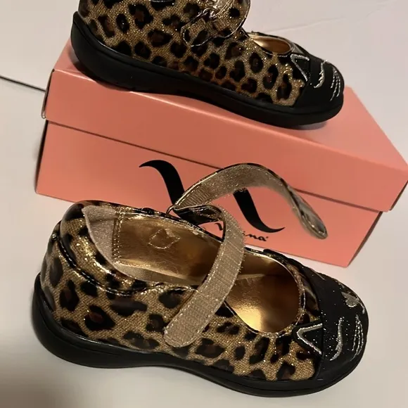 Nina Kitty Leopard Animal Print Patent Mary Jane Shoes