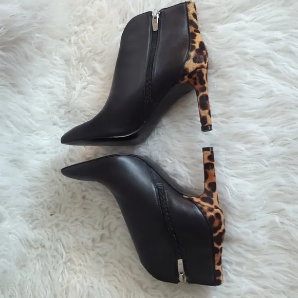 Nine West Mikale Leopard Heel Bootie
