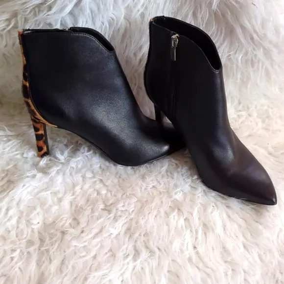 Nine West Mikale Leopard Heel Bootie