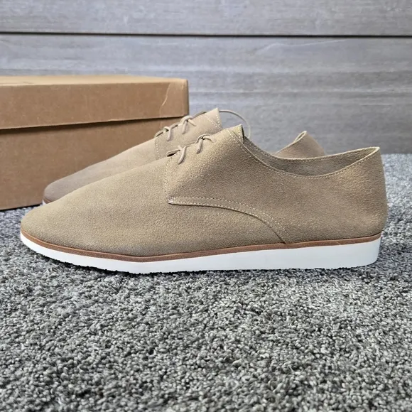 Nisolo Men's Travel Derby Tan Suede Shoes NEW size 11