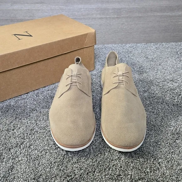 Nisolo Men's Travel Derby Tan Suede Shoes NEW size 11