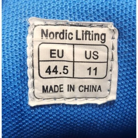 Nordic Lifting Shoes Mens Size 11 Blue Powerlifting Weightlifting Workout Strap