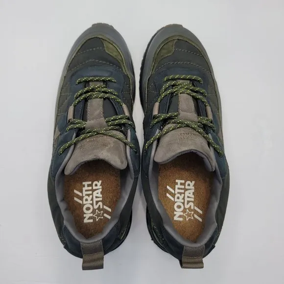 North Star Canada Men's Gray Green Hiking Shoes US Size 9.5